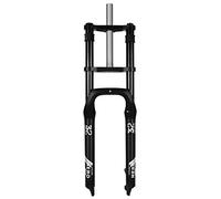 LHHL BMX Fourche Vélo 20 26 Pouces Gros Pneu 4.0" Fourche À Double Épaule Frein À Disque VTT Bicyclette Suspension Pneumatique HL 1-1/8" QR 9mm Voyage 140mm 2500g(26'')