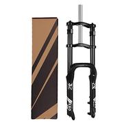 LHHL BMX Fourche Vélo 20 26 Pouces Gros Pneu 4.0" Fourche À Double Épaule Frein À Disque VTT Bicyclette Suspension Pneumatique HL 1-1/8" QR 9mm Voyage 140mm 2500g(20'')