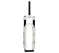 LHHL Fourche À Air pour Suspension Vélo 26 27,5 29 Pouces Tube Droit 1-1/8" Réglage D'amortissement QR 9mm Voyage 100mm 1790g VTT Fourches Vélo(White Shoulder,29inch)