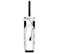 LHHL Fourche À Air pour Suspension Vélo 26 27,5 29 Pouces Tube Droit 1-1/8" Réglage D'amortissement QR 9mm Voyage 100mm 1790g VTT Fourches Vélo(White Remote,27.5inch)