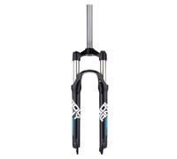 LHHL Fourche à Suspension de vélo 26/27,5/29" VTT en Alliage d'aluminium Fourche mécanique de vélo QR 1-1/8" VTT 100 mm Frein à Disque de Voyage Commande d'épaule Noir Blanc(C,27.5inch)
