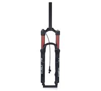 LHHL Fourche À Suspension pour Vélo De Montagne 26/27,5/29pouces, 1-1/8' Alliage De Magnésium Léger Fourche À Gaz VTT Contrôle D'épaule 100mm(Red B,26inch)