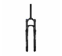 LHHL Fourche À Suspension Ultralégère VTT Fourche Avant 27,5/29" Alliage De Magnésium Tube Droit 1-1/8" 100mm Débattement Réglage du Rebond 9MM QR Verrouillage Manuel/à Distance(Manual,29" Black)