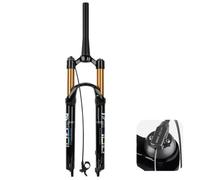 LHHL Fourche À Suspension Vélo 26 27,5 29 Pouces Alliage Magnésium VTT Amortisseur Pneumatique Fourche Avant Vélo Fourche Frein À Disque Voyage 105mm QR 9mm(D,26in)
