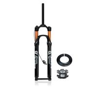 LHHL Fourche À Suspension VTT 27,5/29 Pouces Boost Fourche Air Vélo Course 120mm Réglage du Rebond 15x110mm Axe Traversant Fourche Avant XC/AM/FR Frein À Disque Blocage À Distance(Gold Straight,29'')