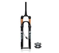 LHHL Fourche À Suspension VTT 27,5/29 Pouces Boost Fourche Air Vélo Course 120mm Réglage du Rebond 15x110mm Axe Traversant Fourche Avant XC/AM/FR Frein À Disque Blocage À Distance(Gold Tapered,29'')