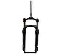 LHHL Fourche de vélo BMX Fat Bike 20 Pouces 4.0 Pneu Fourche à Suspension de vélo électrique 1-1/8" Frein à Disque QR 9 mm Voyage 100mm Verrouillage Manuel for Snow Beach XC VTT