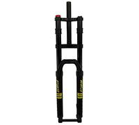 LHHL Fourche Vélo 27,5" 29 Pouces Suspension Descente Amortisseur d'air Axe Traversant 15mm Noir VTT Vélo Frein À Disque Voyage 160mm 1-1/8" 2350g(Gold,29inch)