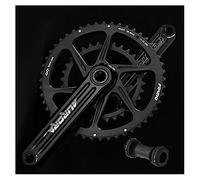 LHHL Pédalier for Vélo De Route 170mm Intégré Creux Manivelle 48-32T 50-34T 52-36T Double Plateau Manivelles 8/9/10/11/12 Vitesses avec BB(Black 170mm,50-34T)