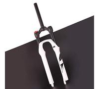 LHHL VTT Fourche Suspension pour Vélo 26/27,5/29 Pouces Ressort Pneumatique XC Tube Droit 1-1/8" Verrouillage Manuel Voyage 140mm Frein Disque Axe 9mmQR(A-White,27.5in)