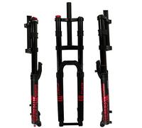 LHHL VTT Fourche Vélo 27,5" 29" Amortisseur Air DH Suspension en Descente Verrouillage Manuel Réglage du Rebond Pivot Droit 1-1/8" 2350g(Rot,29in)