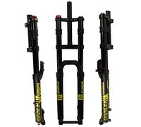 LHHL VTT Fourche Vélo 27,5" 29" Amortisseur Air DH Suspension en Descente Verrouillage Manuel Réglage du Rebond Pivot Droit 1-1/8" 2350g(Gold,29in)