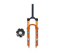 LHHL VTT Fourches Pneumatiques 26" 27,5"/ 29 Pouces Fourche Suspension Bicyclette Alliage Magnésium Bicyclette Frein À Disque QR 9mm Voyage 120mm 1-1/8" Tube Droit pour VTT/XC(29inch)