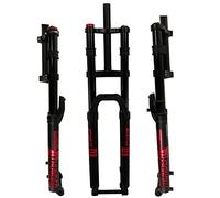 LHHL VTT Suspension Descente 27,5" 29 Pouces Fourche Vélo Amortisseur d'air Axe Traversant 15mm Noir DH Frein À Disque Vélo Voyage 160mm 1-1/8" Rebond Ajuster 2350g(Rot,29inch)