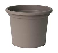 Lhicum Geo Pot à Plantes en Plastique Rond 18cm x 14cm Taupe