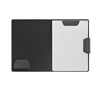 LHiDS Portfolio A4, Porte Document, Dossier de Conférencier avec Papier/Accessoires Organiseur Magnétique, Porte Bloc Magnetique Range Documents pour Conférence, École, Entrevue & Voyage, Noir