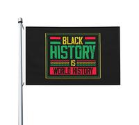L'Histoire Des Noirs Est L'Histoire Du Monde Drapeau De Jardin Durable Drapeaux De Jardin Avec Œillets Garden Flag Pour Pelouse Patio Intérieure 90X150 Cm