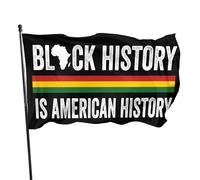L'histoire des Noirs fait partie de l'histoire américaine. Drapeau du Mois de la Fierté. Panneau de jardin décoratif 3x5.
