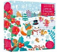 L'hiver en fête - Mon petit coffret Livre et 3 puzzles