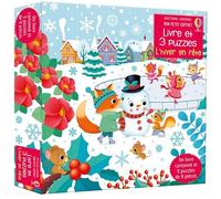 L'hiver en fête - Mon petit coffret Livre et 3 puzzles Sam Taplin (Auteur), Federica Iossa (Illustration), Claire Ever (Conception couverture ou illustration), Véronique Duran (Traduction)