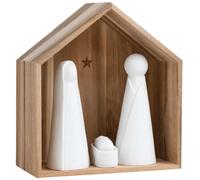 Cabane De Ski Lumineuse Lichthaus - Décoration Hivernale En Porcelaine Et Bois, 18x12x13 Cm