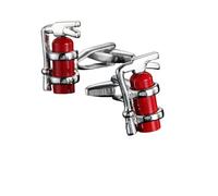 LHJHZDJC Bijoux de luxe Boutons de manchette de haute qualité Chapeau de sécurité Juge du feu Marteau Réveil Chemises Hommes Boutons de manchette Cadeau pour elle Pendentif en acier inoxydable