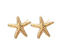 LHJHZDJC Boucles d'oreilles à tige en forme d'étoile de mer, luxe léger, tempérament haut de gamme, mode atmosphérique, boucles d'oreilles polyvalentes pour boîte de nuit, cadeau pour elle
