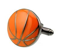 LHJHZDJC Boutons de manchette en acier inoxydable pour homme Orange Noir 18 mm