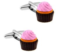 LHJHZDJC Boutons de manchette en forme de cupcake en forme de barbe, en forme de bouteille, lunettes, appareil photo, cadeau pour elle, pendentif en acier inoxydable