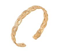 LHJHZDJC Bracelet d'ornement de la main d'ouverture irrégulière de la personnalité de la mode ornement de la main des femmes bracelet en acier inoxydable galvanisé cadeau pour elle