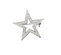 LHJHZDJC Broche polyvalente en forme d'étoile à cinq branches avec strass - Pour costume - Accessoire de mode - Unisexe - Cadeau pour elle