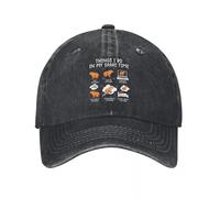 LHJHZDJC Capybara Drôle Rongeur Choses Que Je Fais Pendant Mon Temps Libre Casquette de Baseball Unisexe Chapeaux en Coton Vieilli Casquette Entraînements en Plein air Chapeau Snapback