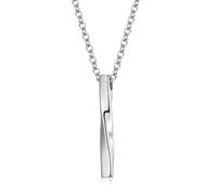 LHJHZDJC Collier avec pendentif en forme de cube torsadé avec chaîne à maillons - Accessoire streetwear pour homme et femme - Cadeau décontracté