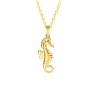 LHJHZDJC Collier Collier fantaisie pour hommes et femmes pendentif hippocampe doré bijoux animaux cadeau cadeau