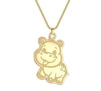 LHJHZDJC Collier pour homme sculpté au laser - Collier exquis avec pendentif en forme de veau - Cadeau d'anniversaire commémoratif pour elle - Pendentif en acier inoxydable