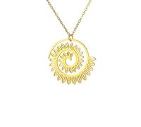 LHJHZDJC Collier tendance en spirale pour femme et homme - Couleur dorée - Style baroque - Esthétique - Pendentif en forme de fleur - Bijou streetwear - Cadeau décontracté