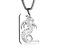 LHJHZDJC Collier unisexe tendance Leviathan avec dragon maléfique creux pour homme et femme