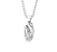 LHJHZDJC Collier vintage Viking avec pendentif anatomique en forme de cœur pour homme et femme - Amulette tendance - Cadeau personnalisé - Accessoire streetwear pour homme et femme - Cadeau