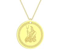 LHJHZDJC Colliers et bijoux pour homme Collier pendentif médaillon Le Dieu grec de l'Hadès avec Cerbère Bijoux pour homme Cadeau pour elle Pendentif en acier inoxydable
