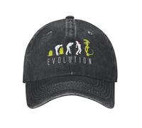 LHJHZDJC Evolution Graphique, Science-Fiction colorée évolution, 100% Coton Casquette Durable pour Toutes Les Saisons Casquette de Golf Casquette de Baseball