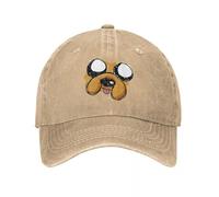 LHJHZDJC Finn The Human Jake Dog Face Casquette de Baseball Vintage en détresse Denim Adventures Couvre-Chef Style Unisexe Entraînements en Plein air Casquettes Cadeaux