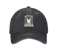 LHJHZDJC J’AI Fait Le calcul La réponse est Penguin, Penguin Lover Chapeau en Denim Casquettes légères pour Hommes Casquette de Baseball pour Femmes