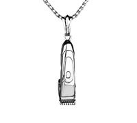 LHJHZDJC Long collier tendance unisexe pour barbier rasoir, pendentif chaîne hip-hop pour garçon, bijou streetwear, accessoire pour homme et femme, cadeau décontracté