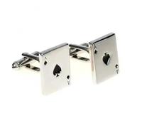 LHJHZDJC Magic Cube Cards Paire de boutons de manchette en forme de dés en acier inoxydable