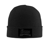 LHJHZDJC Okpk Rare Bone Thugs-N-Harmony Clip Grid Hiver Chaud Tricot Bonnet Noir, Noir, Taille Unique Festival Cadeau