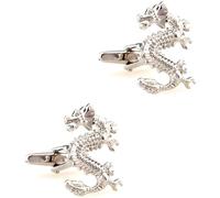 LHJHZDJC Paire de boutons de manchette en forme d'animal pour homme avec pendentif en forme de dragon