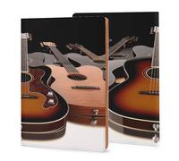 LHJKB 21,8 × 35,9 cm de couverture de livre imprimée guitare, couverture de journal en cuir durable unisexe, coque de carnet personnalisée.
