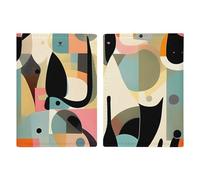 LHJKB Housse de protection pour passeport en polyuréthane durable, art moderne du milieu du siècle, impression chat mignon, housse de protection pour passeport pour femmes et hommes, housse de