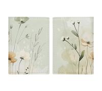 LHJKB Housse de protection pour passeport en polyuréthane durable, impression d'images de fleurs délicates, housse de protection mignonne pour passeport pour femmes et hommes, sac de passeport