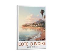 LHJOIUN Cote D Ivoire Affiche de voyage vintage Afrique de l'Ouest 30 x 45 cm Art moderne